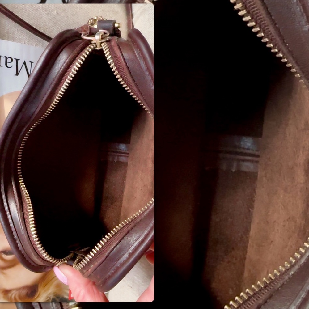 VINTAGE COACH MAHOGANY BROWN CARNIVAL BAG 9925 - Picture 12 of 17